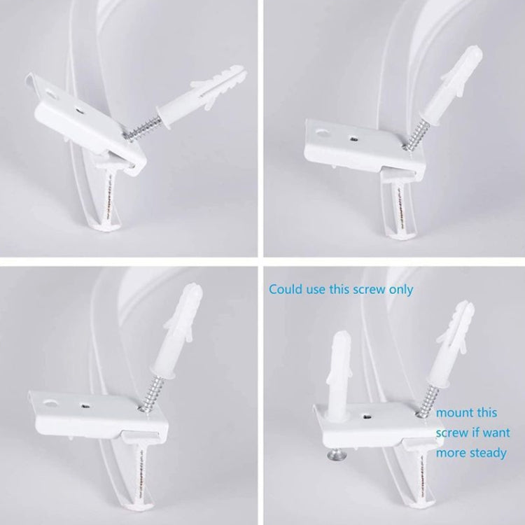 Kit de Rail à Rideaux à Cintrage Flexible pour Rail en Acier Modèle, Taille :, 3m Blanc