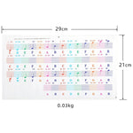 Lot de 5 autocollants de couleur pour clavier de piano enfant, accessoires pour instruments de musique, QT-005, QT-005-A, QT-0302