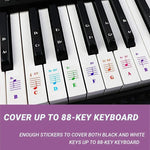 Lot de 5 autocollants de couleur pour clavier de piano enfant, accessoires pour instruments de musique, QT-005, QT-005-A, QT-0302
