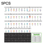 Lot de 5 autocollants de couleur pour clavier de piano enfant, accessoires pour instruments de musique, QT-005, QT-005-A, QT-0302