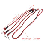 Laisse pour chien 3 en 1 de 140 cm, Laisse pour chien 3 en 1 bleue de 140 cm, Laisse pour chien 3 en 1 rouge de 140 cm, Laisse pour chien 3 en 1 rose de 140 cm