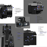 64MP 4-Inch Touch Screen Handheld Digital Video Camera, 4K 16G, 4K 32G, 4K 64G