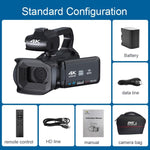 64MP 4-Inch Touch Screen Handheld Digital Video Camera, 4K 16G, 4K 32G, 4K 64G