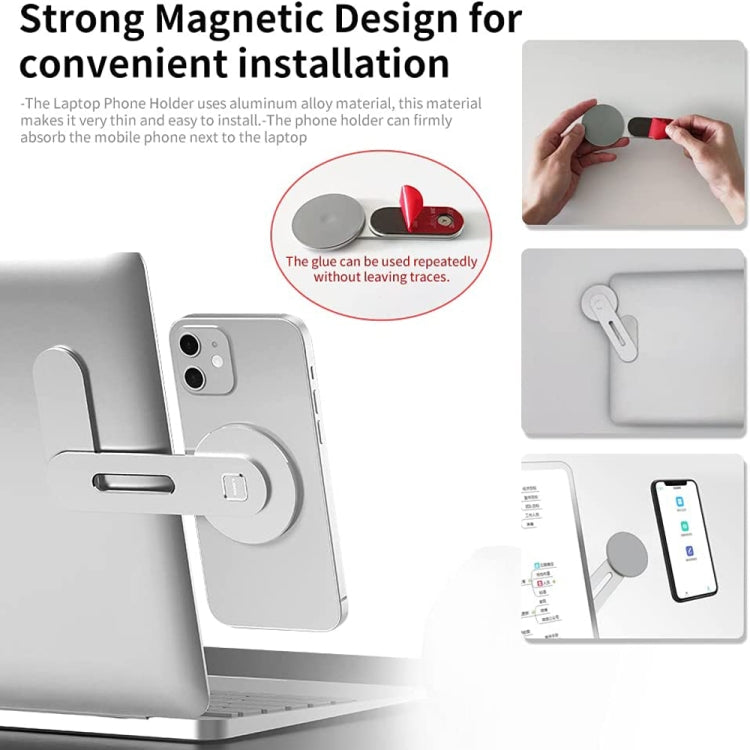 Support magnétique en aluminium pour téléphone, extension d'écran pour ordinateur portable