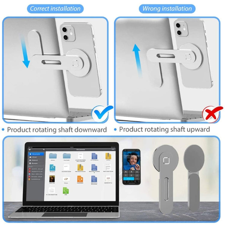 Support magnétique en aluminium pour téléphone, extension d'écran pour ordinateur portable