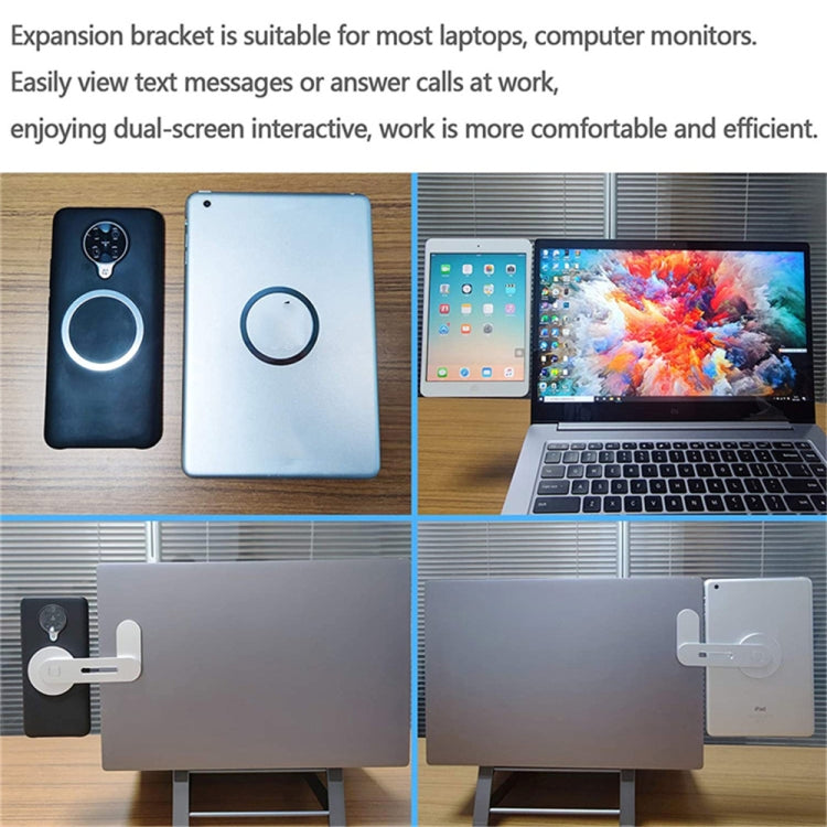 Support magnétique en aluminium pour téléphone, extension d'écran pour ordinateur portable