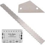 Règle de mesure en acier inoxydable GNR3 pour manche de guitare basse, Style :, Double denture + Règle de nivellement + Règle de hauteur des cordes