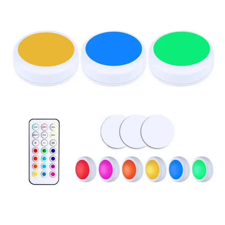Veilleuse 13 couleurs RVB infrarouge, intensité variable, pour meuble, 3 lumières 1 télécommande, 6 lumières 2 télécommandes