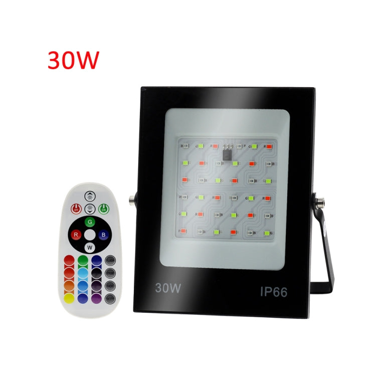 Projecteur LED RVB Coloré avec Télécommande, 30W, 100W