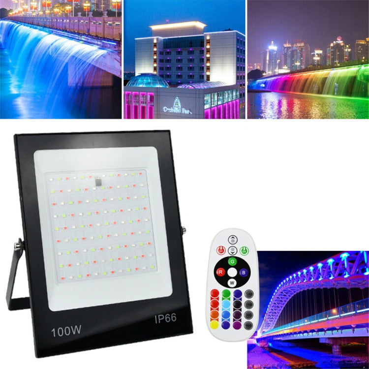 Projecteur LED RVB Coloré avec Télécommande, 30W, 100W