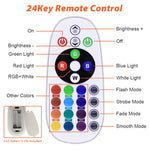 Projecteur LED RVB Coloré avec Télécommande, 30W, 100W