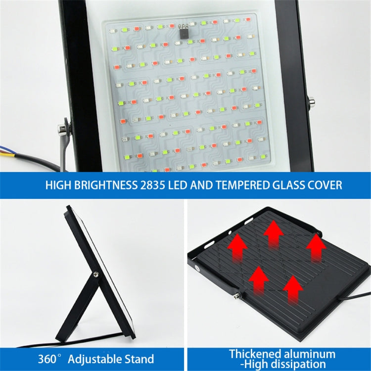 Projecteur LED RVB Coloré avec Télécommande, 30W, 100W