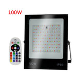 Projecteur LED RVB Coloré avec Télécommande, 30W, 100W