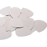 Lot de 10 pagaies de guitare Bayse en acier inoxydable pour pouces et doigts.