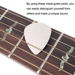 Lot de 10 pagaies de guitare Bayse en acier inoxydable pour pouces et doigts.