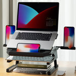 Support d'ordinateur portable pliable à double couche Support rehausseur d'ordinateur en aluminium