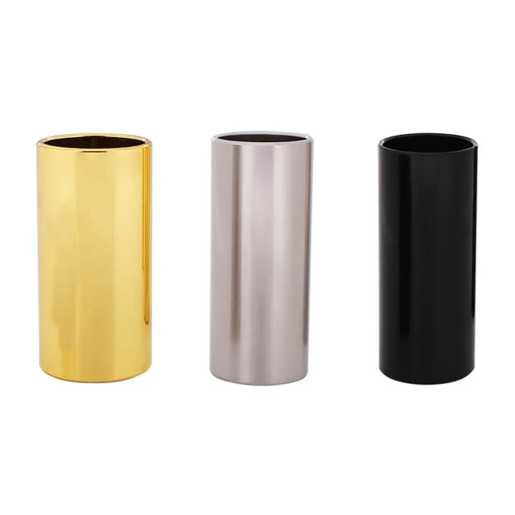 Lot de 2 tubes de slide pour guitare folk en acier inoxydable, 28 mm (argent), 51 mm (argent), 60 mm (argent), 70 mm (argent), 28 mm (or), 51 mm (or), 60 mm (or), 70 mm (or), 28 mm (noir), 51 mm (noir), 60 mm (noir), 70 mm (noir)