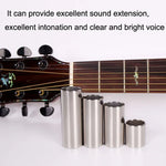 Lot de 2 tubes de slide pour guitare folk en acier inoxydable, 28 mm (argent), 51 mm (argent), 60 mm (argent), 70 mm (argent), 28 mm (or), 51 mm (or), 60 mm (or), 70 mm (or), 28 mm (noir), 51 mm (noir), 60 mm (noir), 70 mm (noir)