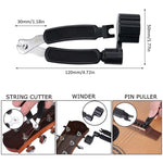 Clip d'accordage pour guitare basse folk en bois, ensemble d'instruments, 9 pièces / ensemble