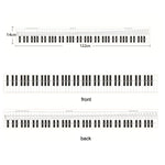 Tableau comparatif des doigtés pour piano à clavier 88 touches, blanc