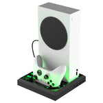 Support de chargeur lumineux RGB multicolore pour Xbox Series XS, base de refroidissement et de charge avec ventilateur et éclairage RGB multicolore