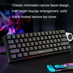 Clavier mécanique filaire de jeu LEAVEN K620 61 touches à branchement à chaud lumineux, Longueur de câble : 1,8m, Axe vert noir, Axe vert blanc, Axe vert bleu, Axe vert rose, Axe rouge noir blanc, Axe vert blanc noir, Axe vert noir blanc