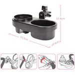 Porte-gobelet double pour poussette, support pour biberons et boîtes à goûter, J4100