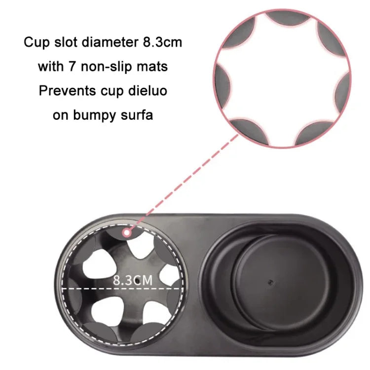 Porte-gobelet double pour poussette, support pour biberons et boîtes à goûter, J4100