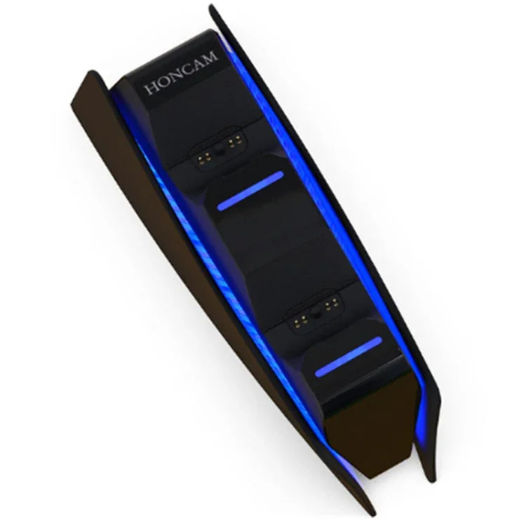 Chargeur double station d'accueil HONCAM pour manette PS5, blanc, noir, rose rouge, bleu
