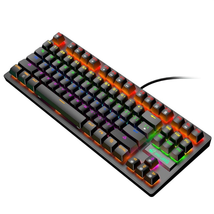 Clavier mécanique filaire de bureau pour ordinateur portable punk lumineux ZIYOULANG K2 87 touches, Longueur de câble : 1,5m, K2 Noir, K2 Blanc, K2 Rose, K2 Bleu