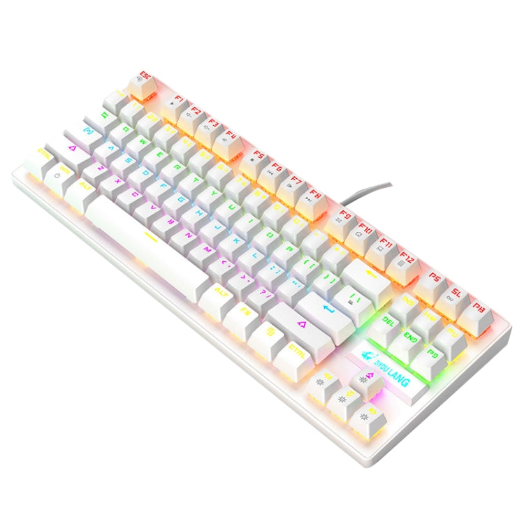 Clavier mécanique filaire de bureau pour ordinateur portable punk lumineux ZIYOULANG K2 87 touches, Longueur de câble : 1,5m, K2 Noir, K2 Blanc, K2 Rose, K2 Bleu