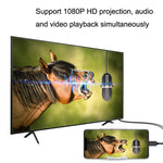 Câble dongle HDTV 1080P, HDMI Plug and Play avec écran Plug and Play, LD36 8 broches + Micro USB + Type-C / USB-C vers HDMI