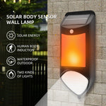 X-A18 59 LED Lumières solaires à flamme LED avec capteur humain Lumières de jardin