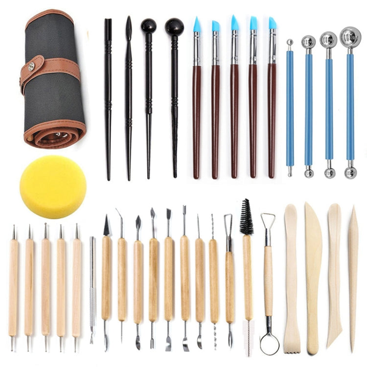 Outils de Sculpture en Argile pour Poterie Ensemble d'Outils de Sculpture en Argile, 36 PCS/Set