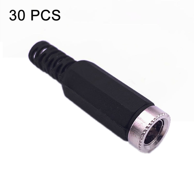 30 pièces tête femelle DC soudée assemblée, DC 2,1 mm, DC 2,5 mm