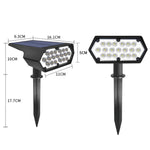 Projecteur de pelouse solaire 19 LED à brancher Lampe murale d'éclairage de jardin de villa