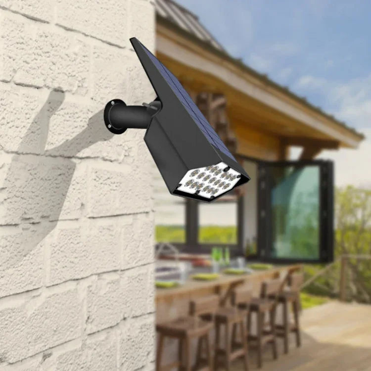 Projecteur de pelouse solaire 19 LED à brancher Lampe murale d'éclairage de jardin de villa
