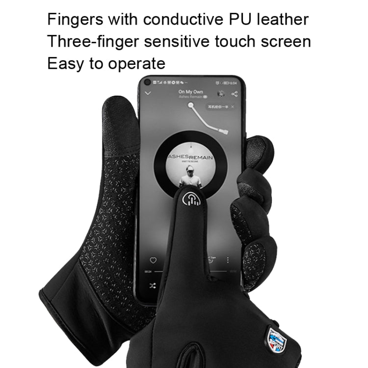 A045 Gants de cyclisme écran tactile coupe-vent imperméables sport chaud, M, L, XL