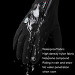 A045 Gants de cyclisme écran tactile coupe-vent imperméables sport chaud, M, L, XL