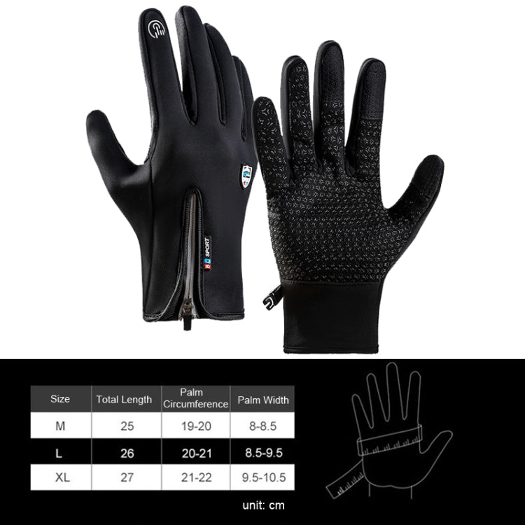 A045 Gants de cyclisme écran tactile coupe-vent imperméables sport chaud, M, L, XL