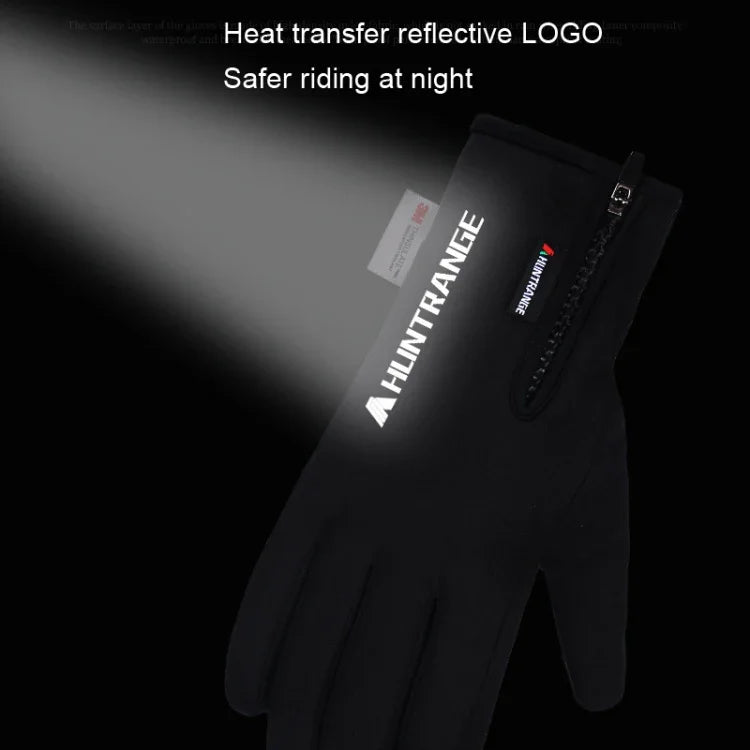 Gants de sport d'extérieur imperméables à écran tactile en velours HUNTRANGE A023, M, L, XL