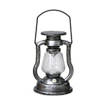 200802 Lampe de poche en forme de lampe à pétrole solaire rétro Décoration d'intérieur Lampe à flamme, Bronze, Or, Argent, Rouille, Rouge