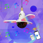 ZSCPH-001 Lampe d'ambiance musicale multicolore Bluetooth RGB à trois pales multifonctionnelle de 40W, Taille :, L (Étoile), S (Étoile), L (Boule magique), S (Boule magique)