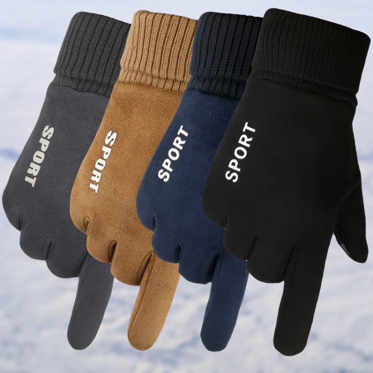 Gants chauds en daim pour homme Q35, gants tactiles pour sport et cyclisme, Q35 Kaki, Q35 Noir, Q35 Bleu foncé