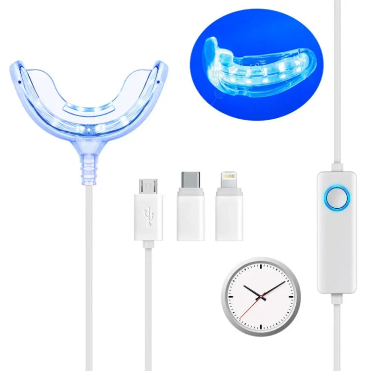 Appareil de blanchiment dentaire 16 LED avec minuterie 25 minutes et contrôle filaire, système de blanchiment dentaire avec contrôle filaire