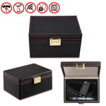Boîte de protection de signal RFID pour clés de voiture anti-démagnétisation, boîte pour téléphone portable, fibre de carbone