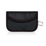 Étui pour carte RFID en fibre de carbone Sac de blindage de signal de clé de voiture anti-radiation, 10,5 x 6,5 cm, 11,5 x 7,5 cm