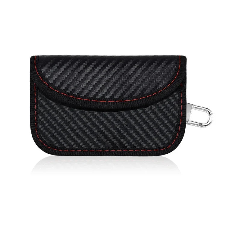 Étui pour carte RFID en fibre de carbone Sac de blindage de signal de clé de voiture anti-radiation, 10,5 x 6,5 cm, 11,5 x 7,5 cm