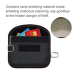 Étui pour carte RFID en fibre de carbone Sac de blindage de signal de clé de voiture anti-radiation, 10,5 x 6,5 cm, 11,5 x 7,5 cm