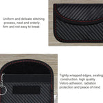 Étui pour carte RFID en fibre de carbone Sac de blindage de signal de clé de voiture anti-radiation, 10,5 x 6,5 cm, 11,5 x 7,5 cm